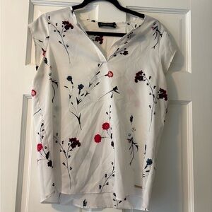 Ivanka Trump Floral Print White Top